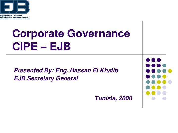 corporate governance cipe ejb