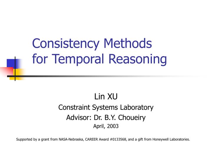 consistency methods for temporal reasoning