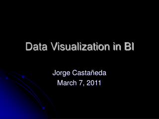 Data Visualization in BI