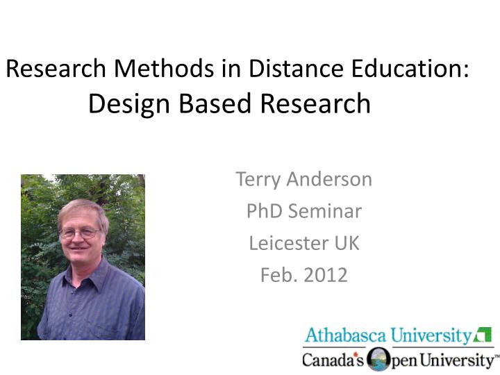 research methods in distance education design based research