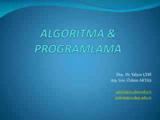 algor tma programlama