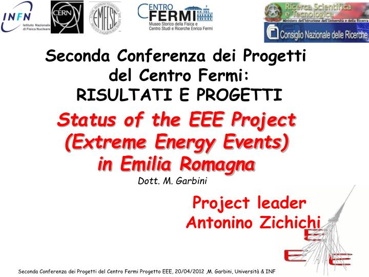 status of the eee project extreme energy events in emilia romagna