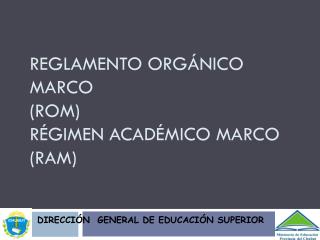 reglamento org nico marco rom r gimen acad mico marco ram