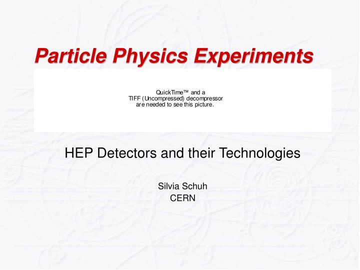 particle physics experiments