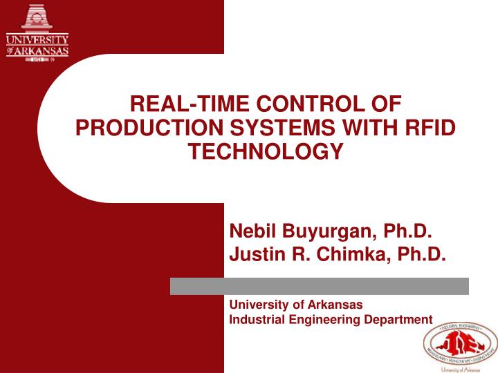 real time control of production systems with rfid technology
