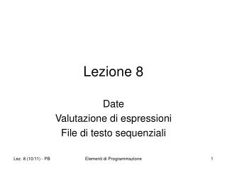 lezione 8