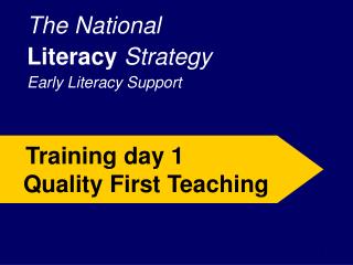 The National Literacy Strategy Early Literacy Support