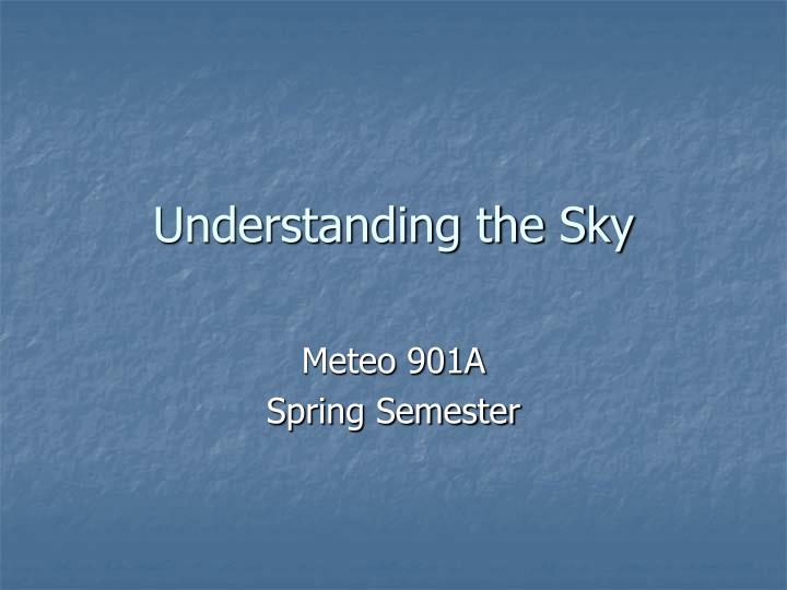 understanding the sky