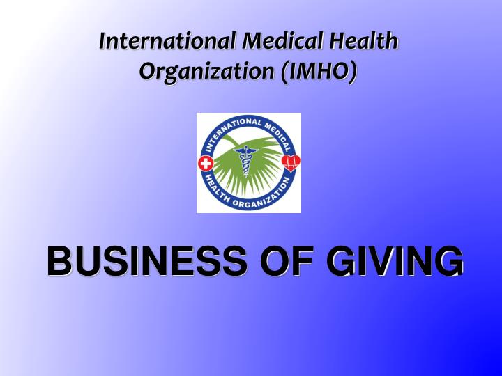 international medical health organization imho