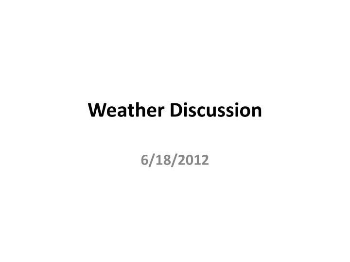 weather discussion