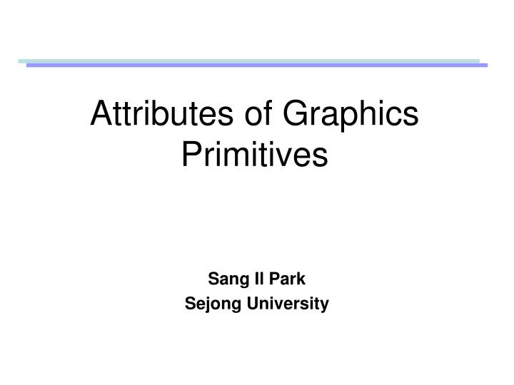 attributes of graphics primitives