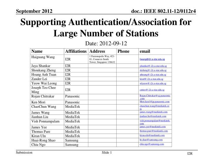 supporting authentication association for large number of stations