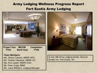 Army Lodging Wellness Progress Report