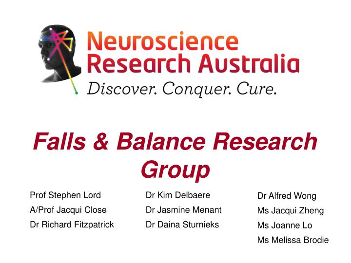 falls balance research group