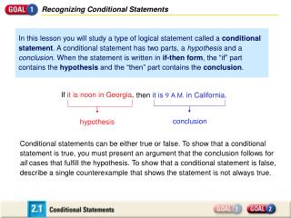 Recognizing Conditional Statements