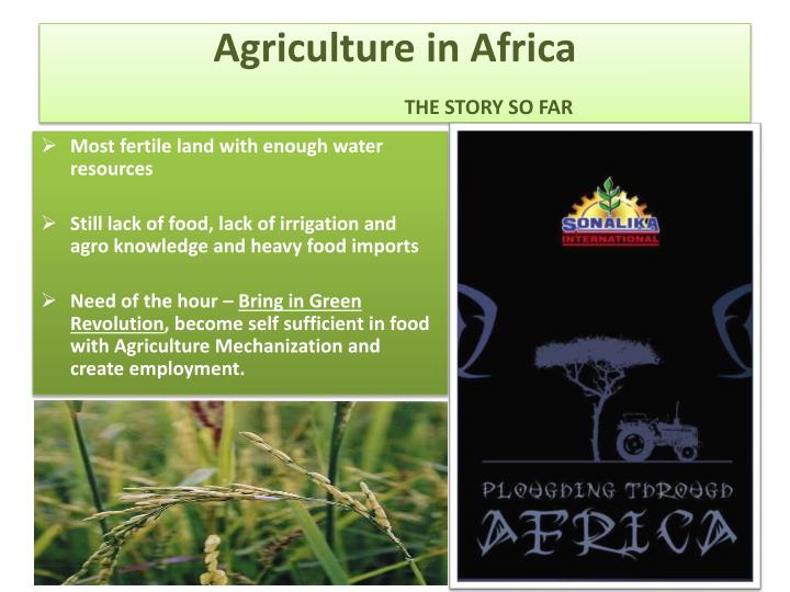 agriculture in africa the story so far