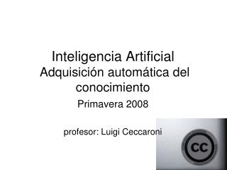 inteligencia artificial adquisici n autom tica del conocimiento