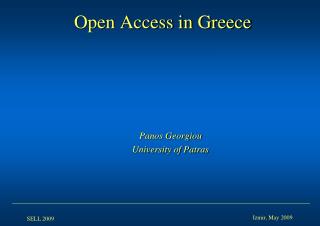Open Access in Greece