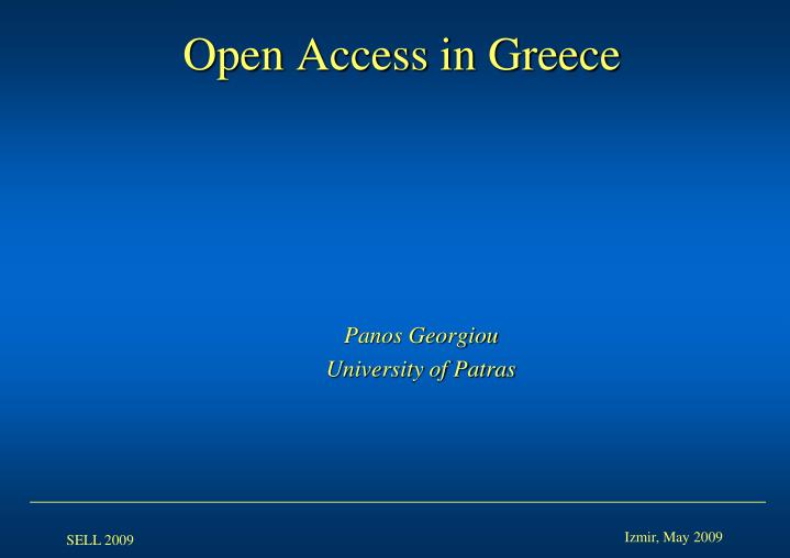 open access in greece