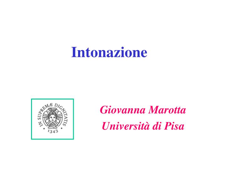 intonazione