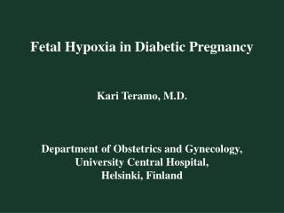 Jorgen Pedersen: The pregnant diabetic and her newborn, 1977