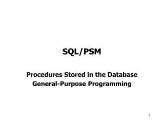 SQL/PSM