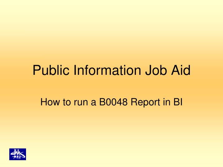public information job aid