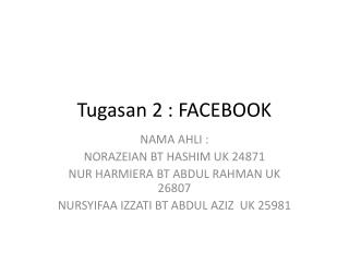 tugasan 2 facebook