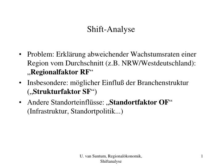shift analyse