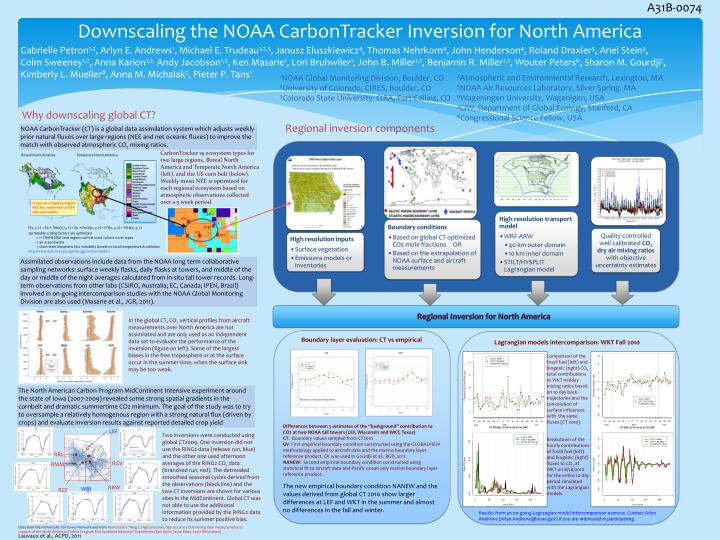 downscaling the noaa carbontracker inversion for north america