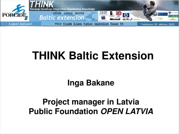 think baltic extension
