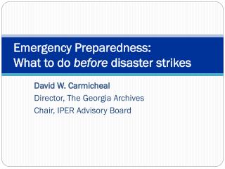 Emergency Preparedness: What to do before disaster strikes