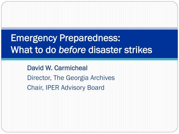 emergency preparedness what to do before disaster strikes