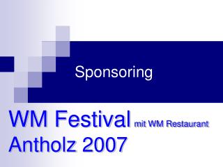 sponsoring