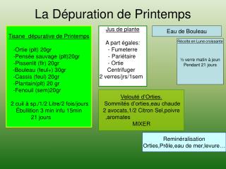 la d puration de printemps