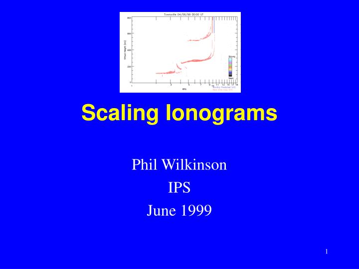 scaling ionograms