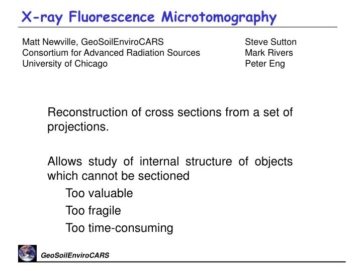 x ray fluorescence microtomography