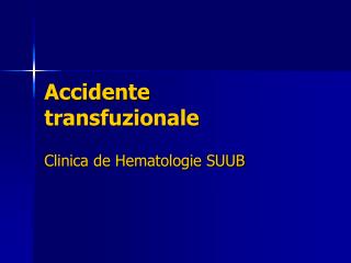 accidente transfuzionale