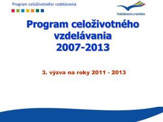 program celo ivotn ho vzdel vania 2007 2013