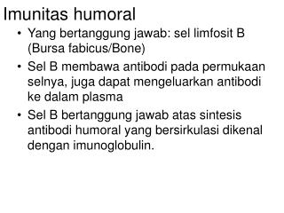 imunitas humoral