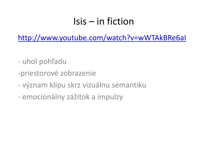 isis in fiction