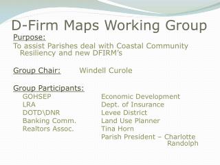 D-Firm Maps Working Group