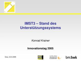 imst3 stand des unterst tzungssystems