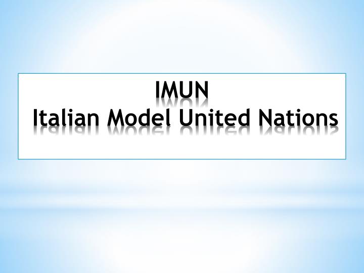 imun italian model united nations