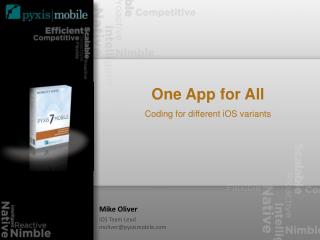 One App for All Coding for different iOS variants