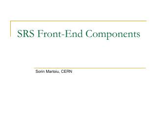 SRS Front-End Components