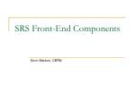 SRS Front-End Components - slide 1