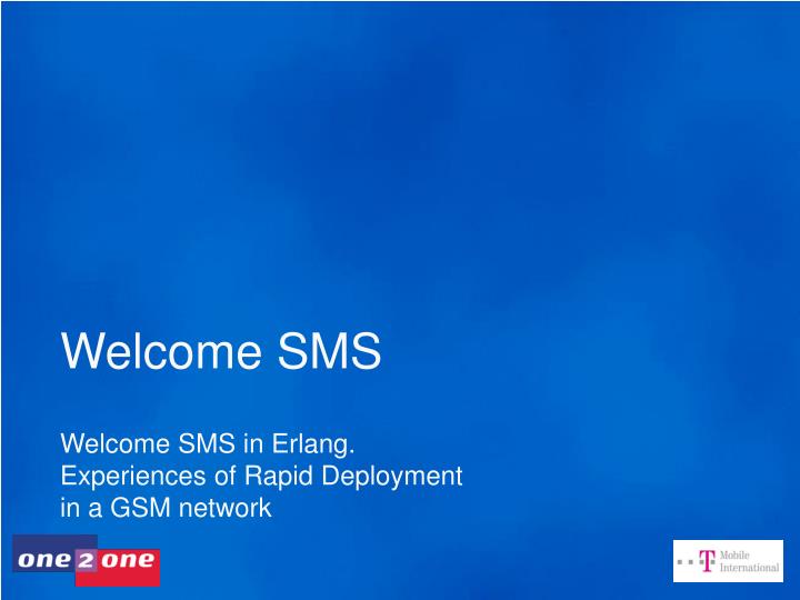 welcome sms