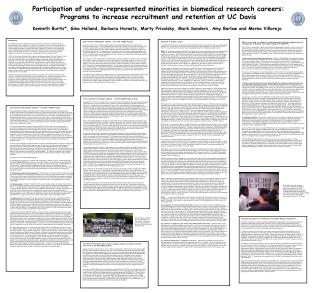 Participation of under-represented minorities in biomedical research careers: