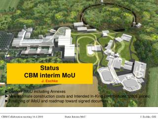 Status CBM interim MoU J. Eschke